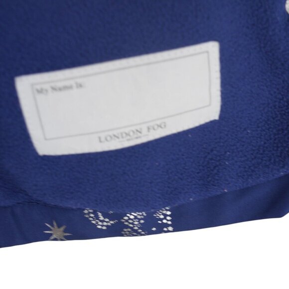 London Fog Starry Night Jacket 2T Navy Blue With Fleece Lining & Hood - Picture 6 of 7